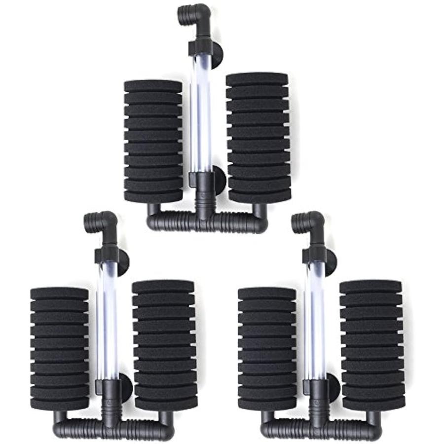 ダブル スポンジフィルター 水槽 Xy 22 流行に 3個セット ろ過装置