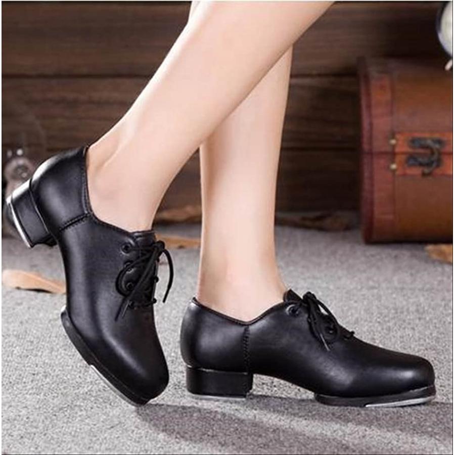 練習 レッスン に最適 クラシック レディース タップ ダンス レザー シューズ 女性 社交 靴 タップシューズ 黒 服 B 23cm 2bfyswbufg セブンリーフ 通販 Yahoo ショッピング