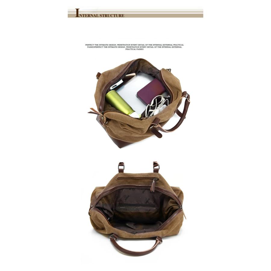 ボストンバッグ 超大容量 超目玉 ボストンバッグ 旅行鞄 2WAY 上質キャンバス 帆布 ズック 底固い ショルダー付き アウトドア キャンプ 旅行 出張 遠足 4日3泊 | ホームアイホーム | 21