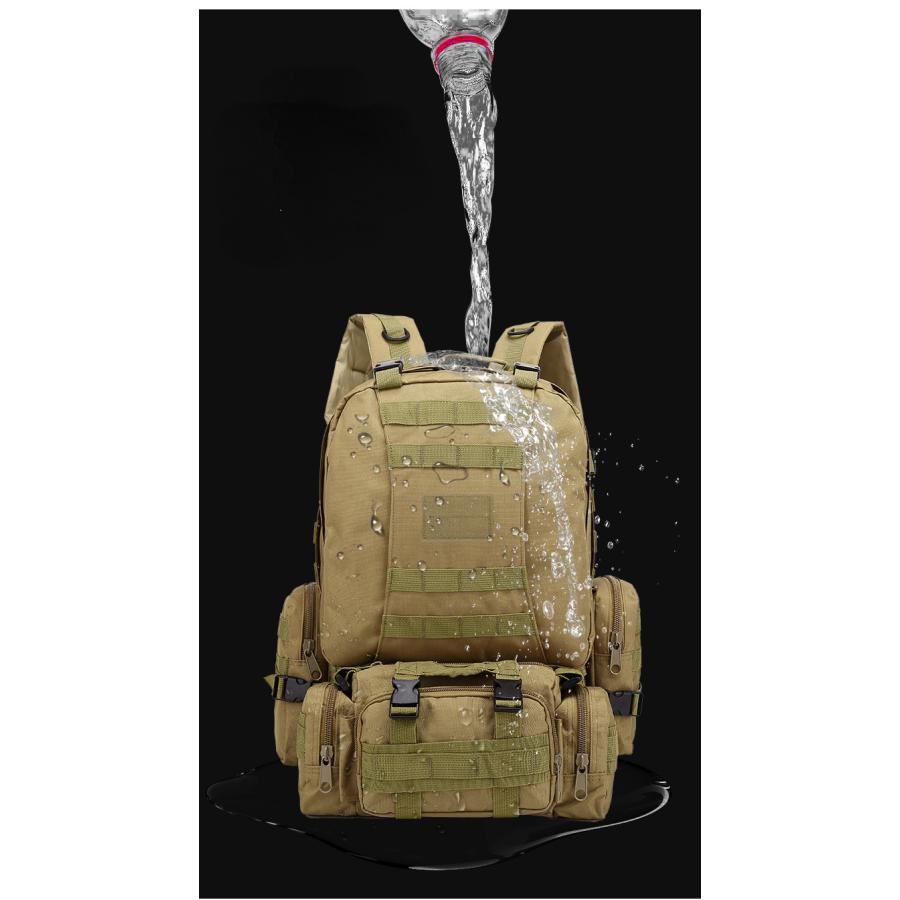 迷彩バックパック 多機能 ホームアイホーム リュックサック 55L 多機能 組み合わせ可能 拡張性