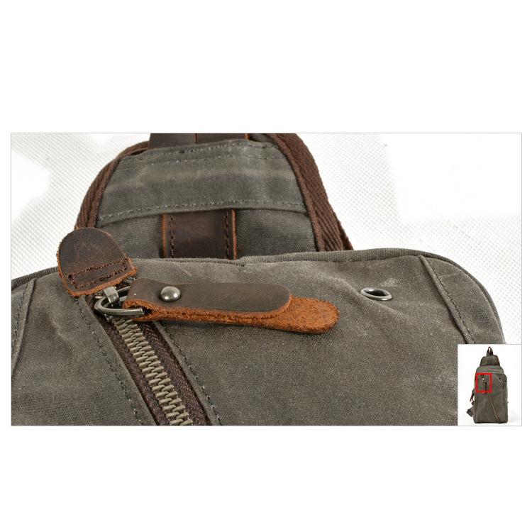 スリムフィット オイルワックスキャンバスバッグ 本革 ボディバッグ メンズ ワンショルダーバッグ 小さめ 左右付替え 鞄 自転車 アウトドア カジュアル ラフ | ホームアイホーム | 13
