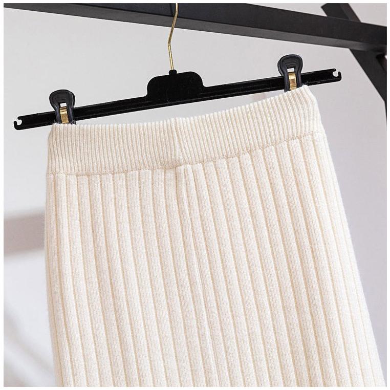 ニットスカート レディース 無地 膝上 体型カバー ひざ丈 ミモレ丈 ロング丈 ストレッチ カジュアル 通勤 オフィス 伸びる 美脚 | ホームアイホーム | 15