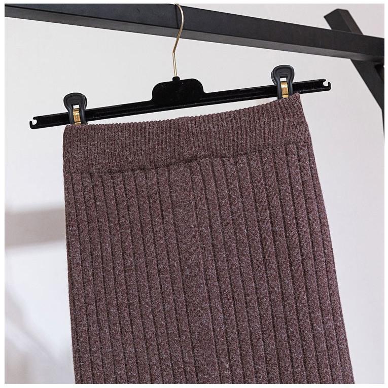 ニットスカート レディース 無地 膝上 体型カバー ひざ丈 ミモレ丈 ロング丈 ストレッチ カジュアル 通勤 オフィス 伸びる 美脚 | ホームアイホーム | 19