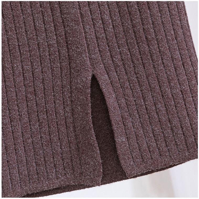 ニットスカート レディース 無地 膝上 体型カバー ひざ丈 ミモレ丈 ロング丈 ストレッチ カジュアル 通勤 オフィス 伸びる 美脚 | ホームアイホーム | 20