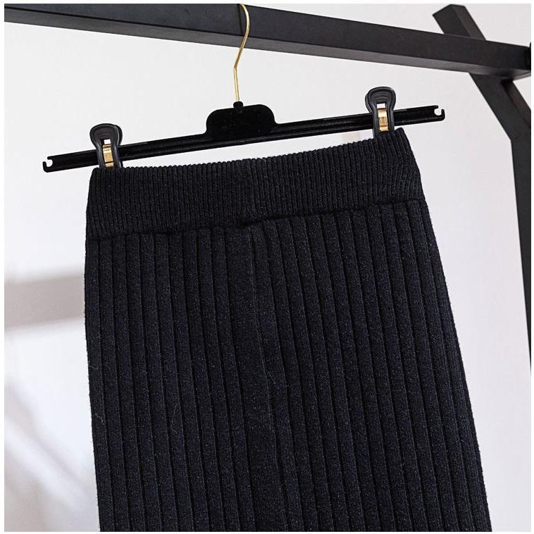 ニットスカート レディース 無地 膝上 体型カバー ひざ丈 ミモレ丈 ロング丈 ストレッチ カジュアル 通勤 オフィス 伸びる 美脚 | ホームアイホーム | 25