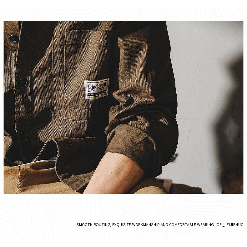 ミリタリージャケット メンズ ワークシャツ 長袖 白シャツ アメカジ ライトジャケット カジュアル ストリート オシャレ コットン メンズファッション | ホームアイホーム | 19