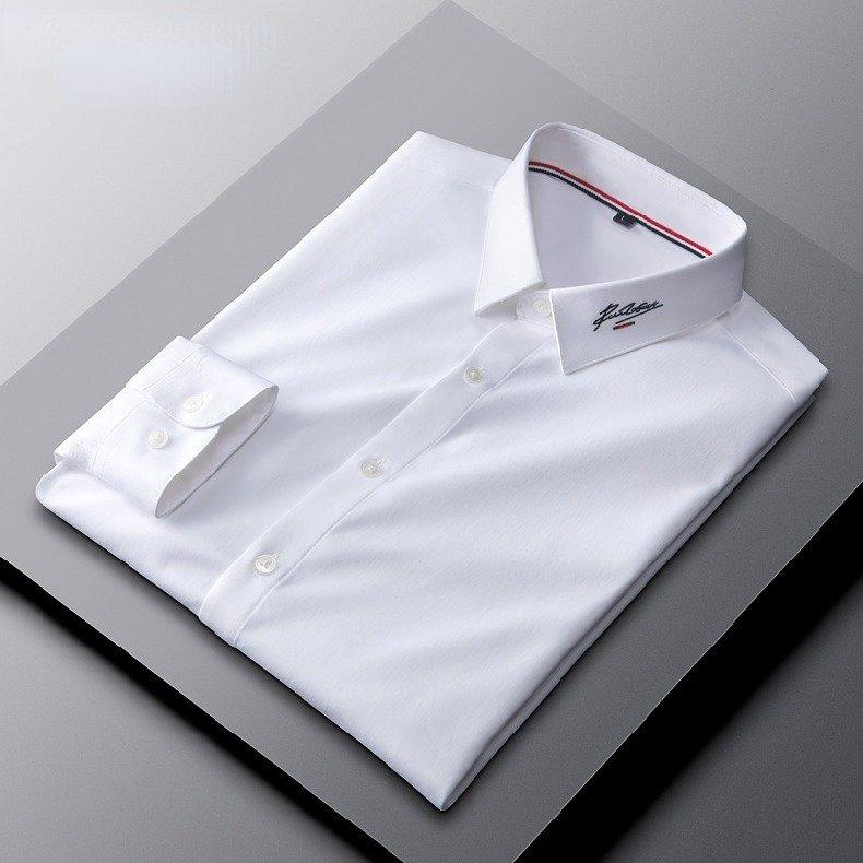 ホームアイホーム 白シャツ ワイシャツ ドレスシャツ メンズ 長袖 ワン