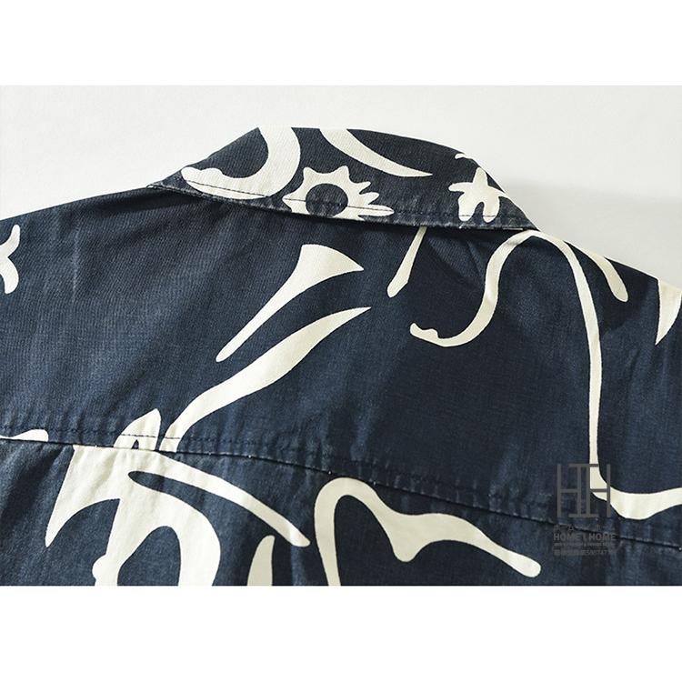 柄シャツ カジュアルシャツ シャツ メンズ 長袖 プリント 総柄 おしゃれ アメカジ 両ポケット付き ワーク 作業着 春 春服 シャツジャケット トップス | ホームアイホーム | 14