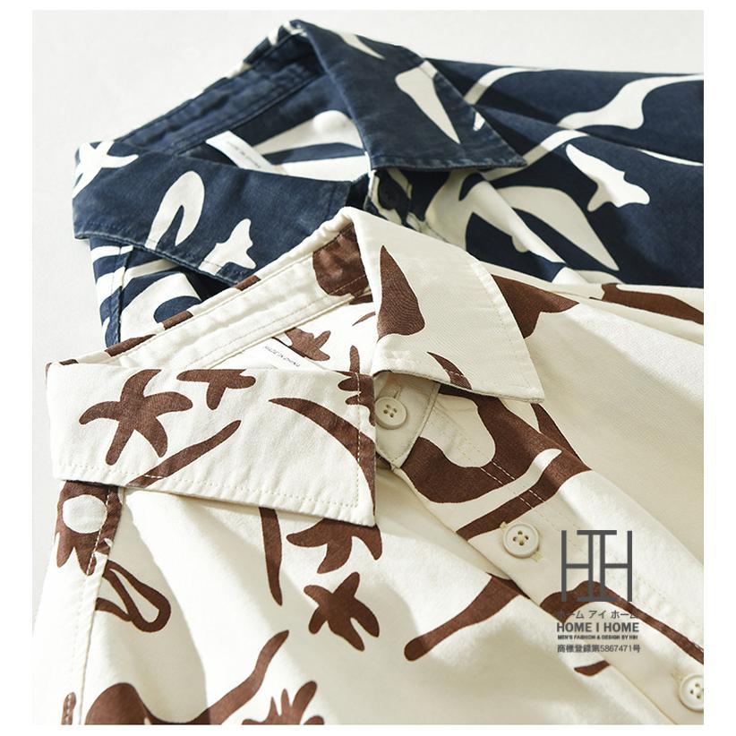 柄シャツ カジュアルシャツ シャツ メンズ 長袖 プリント 総柄 おしゃれ アメカジ 両ポケット付き ワーク 作業着 春 春服 シャツジャケット トップス | ホームアイホーム | 04