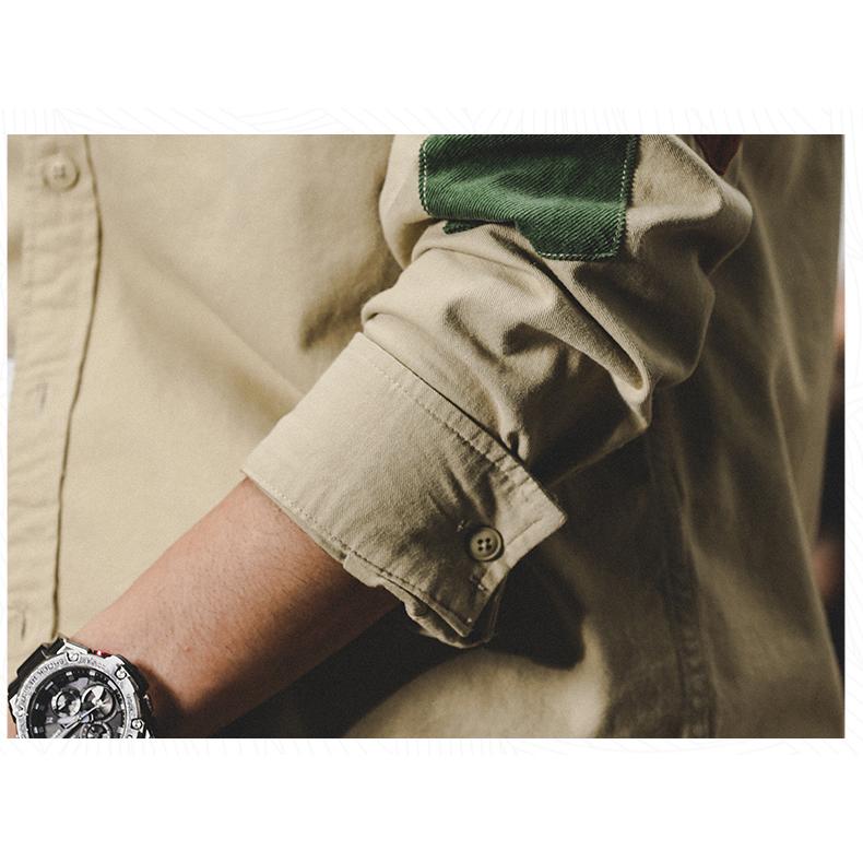 ホームアイホーム ワークシャツ メンズ 長袖 レトロ ミリタリー