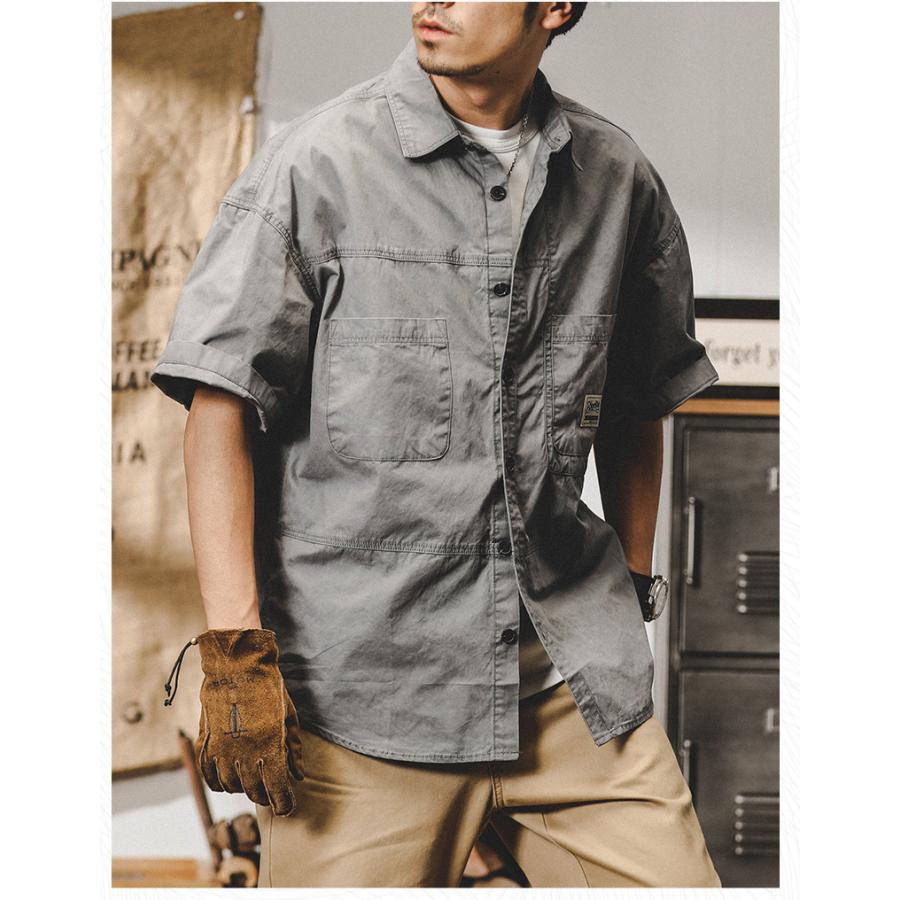 ホームアイホーム シャツ 半袖 メンズ アメカジ ポケット