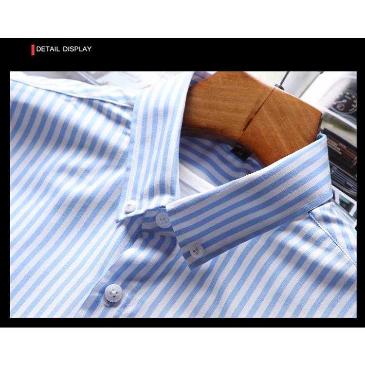 2枚目半額 セール カジュアルシャツ ストライプシャツ メンズ 七分袖 ボタンダウンシャツ ストライプ柄 カジュアル 薄手 形態安定加工 スリム 春夏 | ホームアイホーム | 16