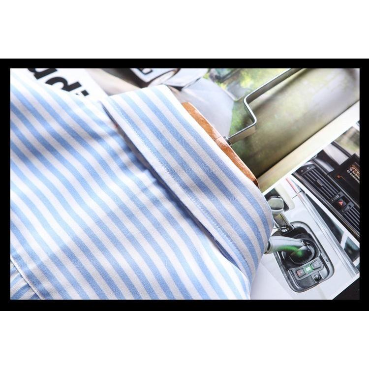 2枚目半額 セール カジュアルシャツ ストライプシャツ メンズ 七分袖 ボタンダウンシャツ ストライプ柄 カジュアル 薄手 形態安定加工 スリム 春夏 | ホームアイホーム | 17