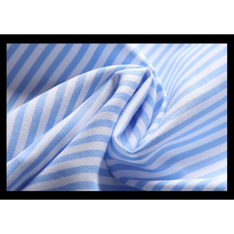 2枚目半額 セール カジュアルシャツ ストライプシャツ メンズ 七分袖 ボタンダウンシャツ ストライプ柄 カジュアル 薄手 形態安定加工 スリム 春夏 | ホームアイホーム | 23