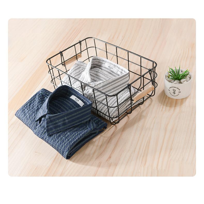 メンズ 五分袖シャツ ロールアップ可能 ストライプ ポケットあり 立体生地 でこぼこ 風通し良い 羽織り 夏 | ホームアイホーム | 06