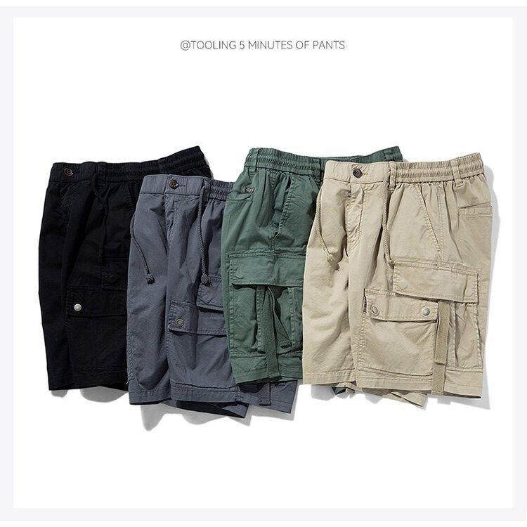 カーゴショーツ ショートパンツ メンズ ゴムウェスト ストレッチ ワンポイント 多ポケット ワーク 作業 短パン キレイめ 半ズボン ハーフパンツ 膝丈 ボトムズ | ホームアイホーム | 04