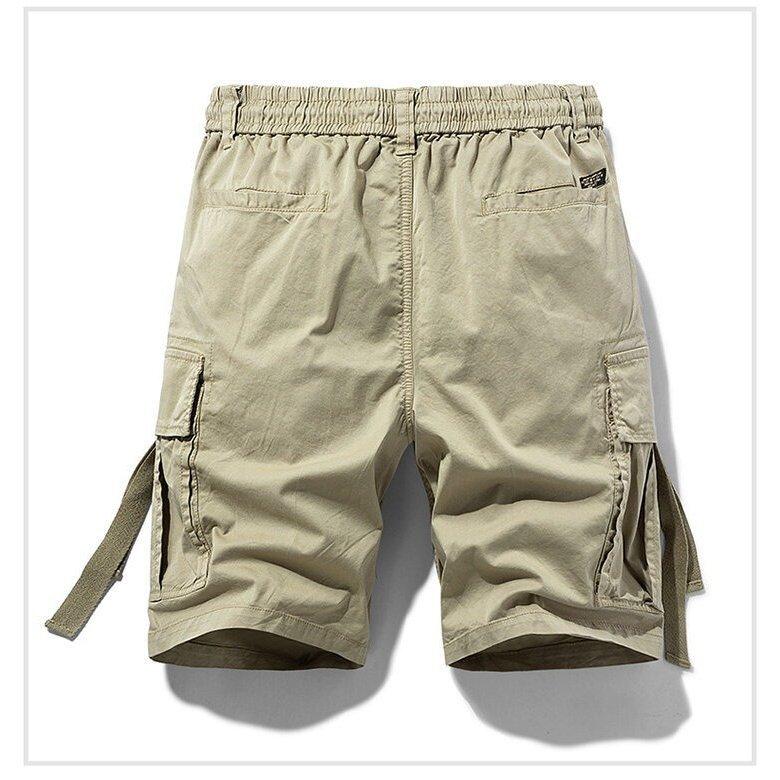 カーゴショーツ ショートパンツ メンズ ゴムウェスト ストレッチ ワンポイント 多ポケット ワーク 作業 短パン キレイめ 半ズボン ハーフパンツ 膝丈 ボトムズ | ホームアイホーム | 05