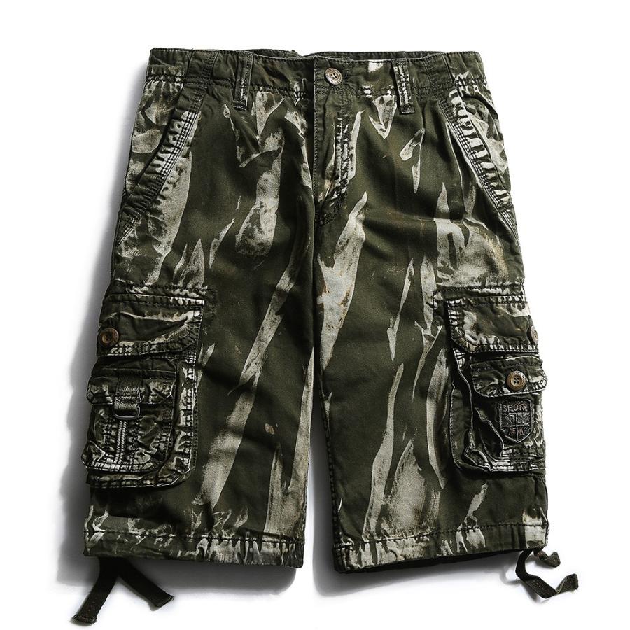 ショートパンツ メンズ 無地 迷彩柄 カーゴパンツ ミリタリー系 夏物 五分丈 カジュアル | ホームアイホーム | 04