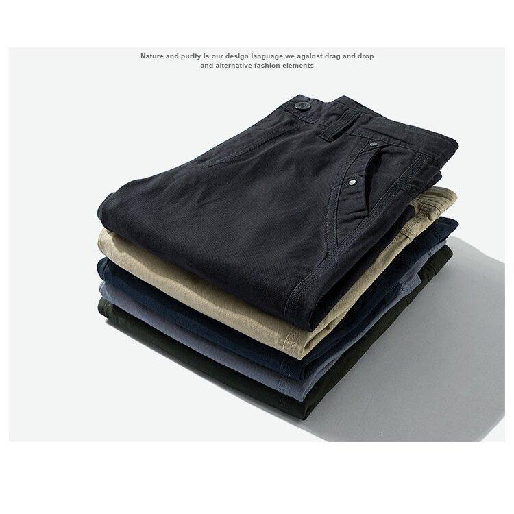 メンズ ワークパンツ ストレート 膝丈 ハーフパンツ 無地 定番 シンプル 100％綿 通気 パンツ 夏物 黒 | ホームアイホーム | 06