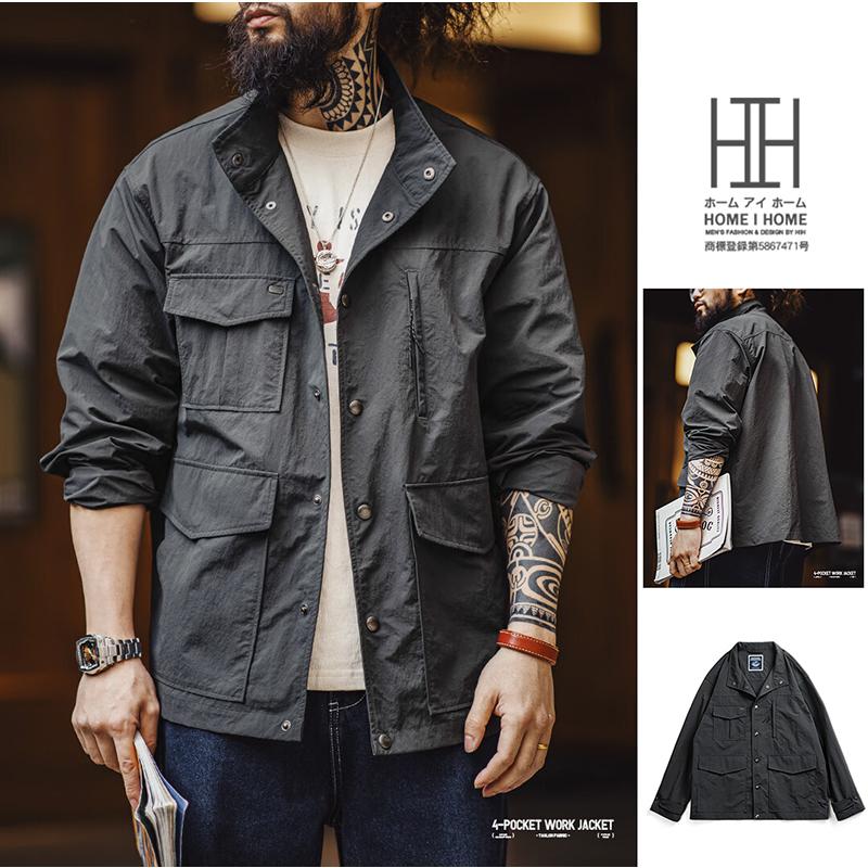 ホームアイホーム ナイロンジャケット メンズ ミリタリージャケット