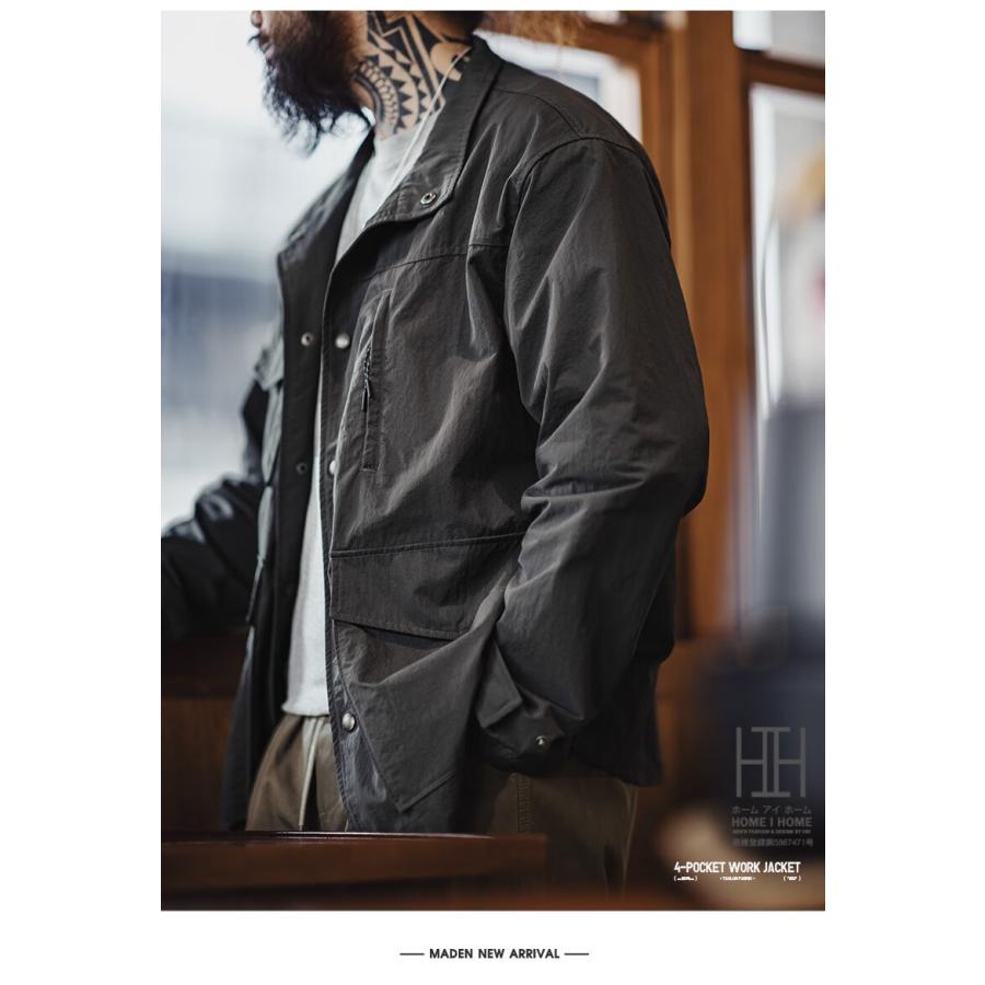 ホームアイホーム ナイロンジャケット メンズ ミリタリージャケット