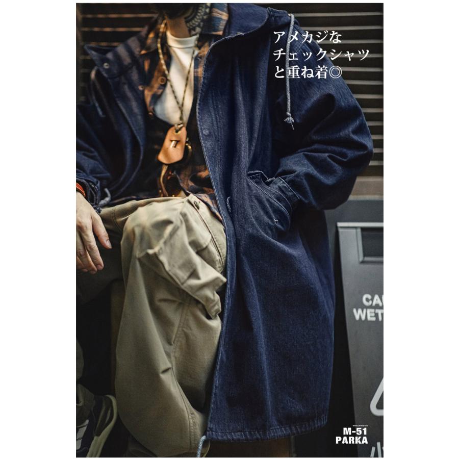 ホームアイホーム M-51 パーカ 10.2oz デニムコート インディゴモッズ