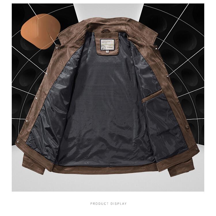 ホームアイホーム スエードジャケット メンズ ビンテージ ゆったり