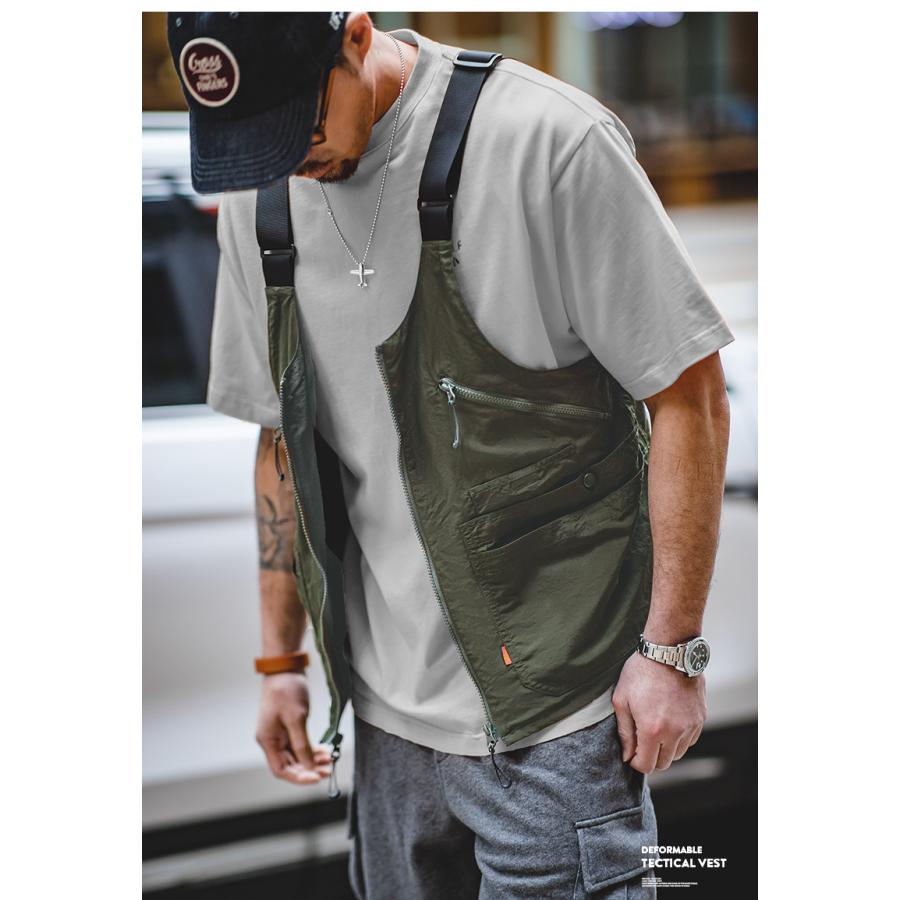 2way ベスト バッグ マルチポケット ナイロン 軽量 釣り日曜大工撮影