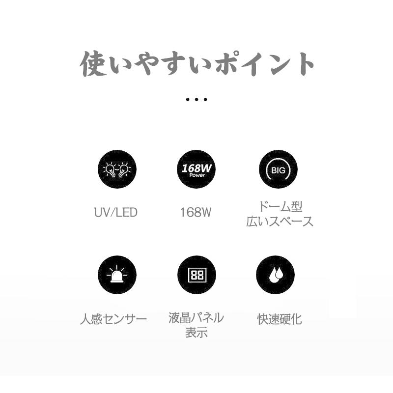 ジェルネイル ライト UV/LED兼用 全ジェル対応 タイマー 自動感知センサー 自動点灯 速乾 液晶モニター | ホームアイホーム | 04