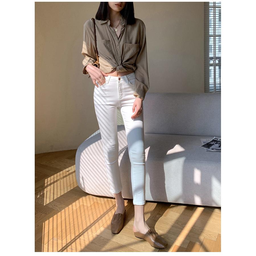 ホームアイホーム スキニージーンズ デニムパンツ レディース 九分丈