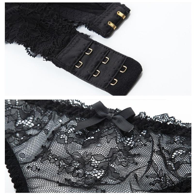 ブラジャーショーツセット シースルーブラジャー 下着女性 ノーパッド 美バストメイク 2点セット ハーフカップ レース 誘惑インナー | ホームアイホーム | 15