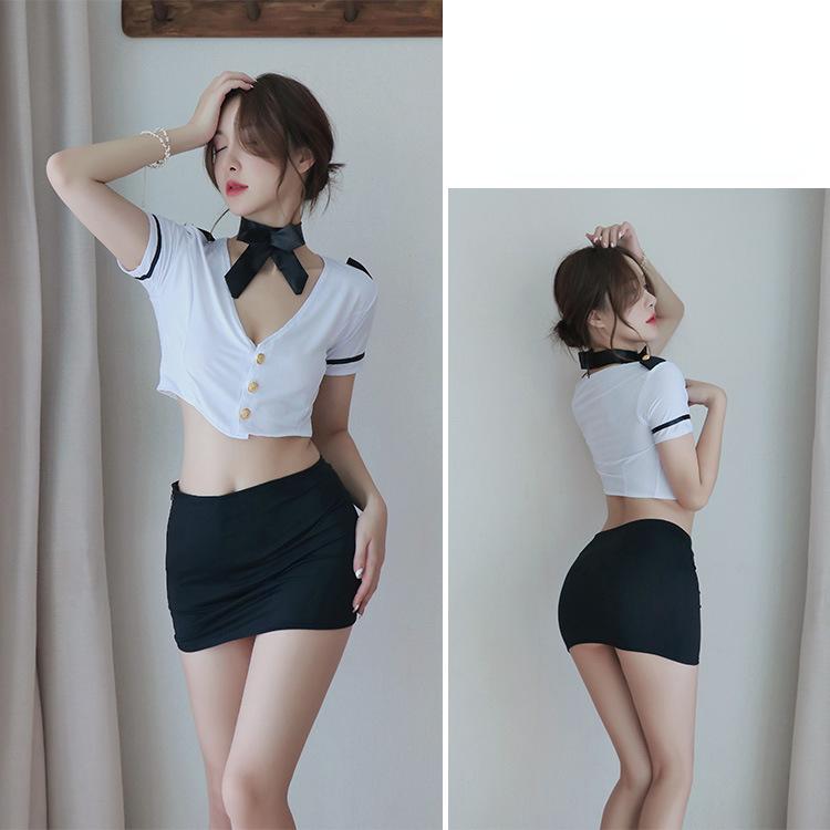 セクシーコスチューム ベビードール コスプレ服装 警察制服 レディース 蝶ネクタイ エロ可愛い 誘惑 ミニスカート スチュワーデス コスプレ セクシー | ホームアイホーム | 02