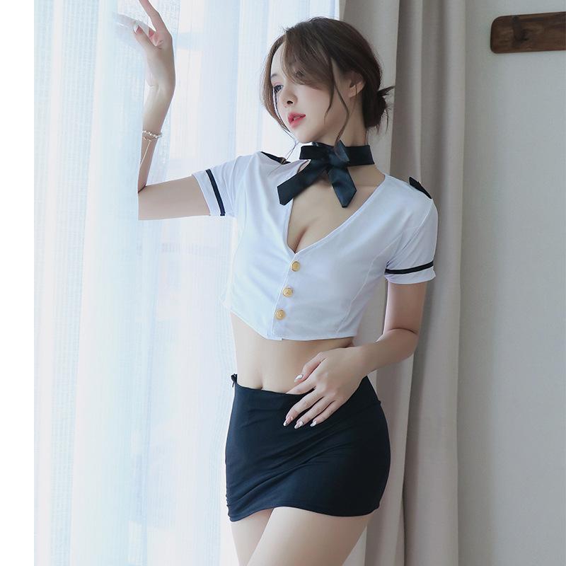 セクシーコスチューム ベビードール コスプレ服装 警察制服 レディース 蝶ネクタイ エロ可愛い 誘惑 ミニスカート スチュワーデス コスプレ セクシー | ホームアイホーム | 04