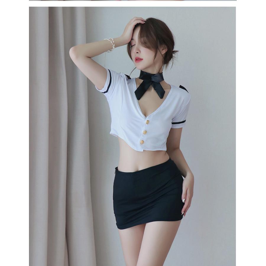 セクシーコスチューム ベビードール コスプレ服装 警察制服 レディース 蝶ネクタイ エロ可愛い 誘惑 ミニスカート スチュワーデス コスプレ セクシー | ホームアイホーム | 05