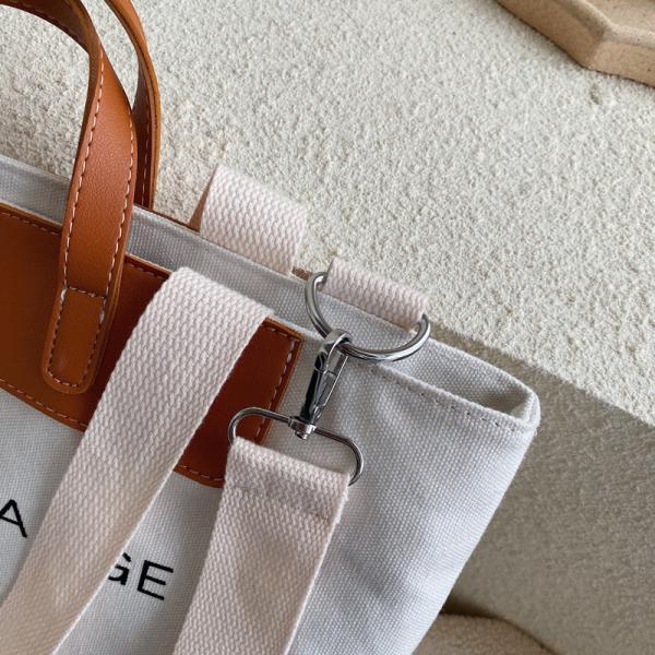 ショルダーバッグ トートバッグ カバン レディース プリント 無地 切り替え A4 通勤バッグ 通学 旅行 布 シンプル 肩掛け かわいい ビジネス カジュアル | ホームアイホーム | 19