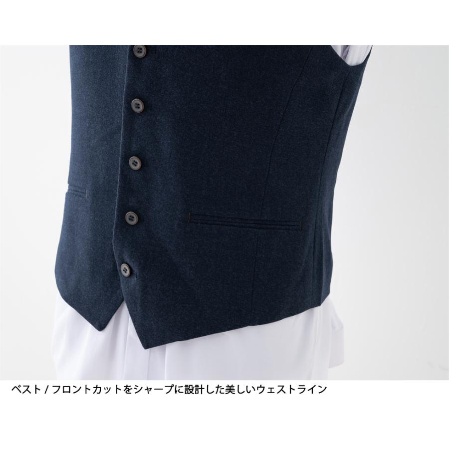 3ピース スーツ スリーピーススーツ メンズ ビジネス スーツ スリム ワンボタン シングル ジレ ベスト付き 三つ揃いスーツ ブローチ付属  ビジネススーツ | ホームアイホーム | 11