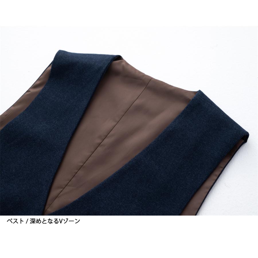 3ピース スーツ スリーピーススーツ メンズ ビジネス スーツ スリム ワンボタン シングル ジレ ベスト付き 三つ揃いスーツ ブローチ付属  ビジネススーツ | ホームアイホーム | 12