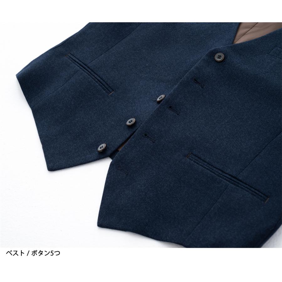 3ピース スーツ スリーピーススーツ メンズ ビジネス スーツ スリム ワンボタン シングル ジレ ベスト付き 三つ揃いスーツ ブローチ付属  ビジネススーツ | ホームアイホーム | 14