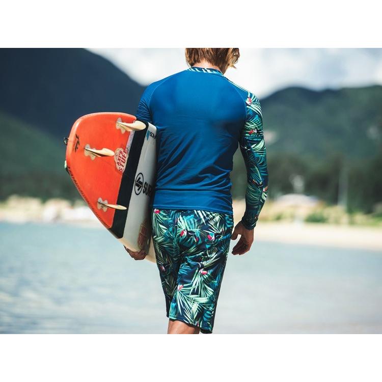 ラッシュガード メンズ 水着 単品 長袖 サーフィン 柄物 日焼け対策 速