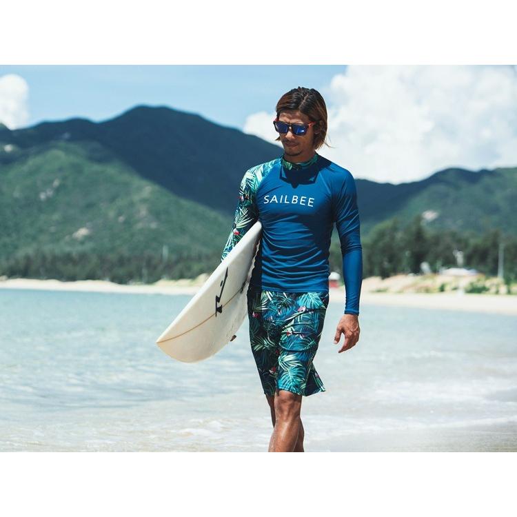 ラッシュガード メンズ 水着 単品 長袖 サーフィン 柄物 日焼け対策 速