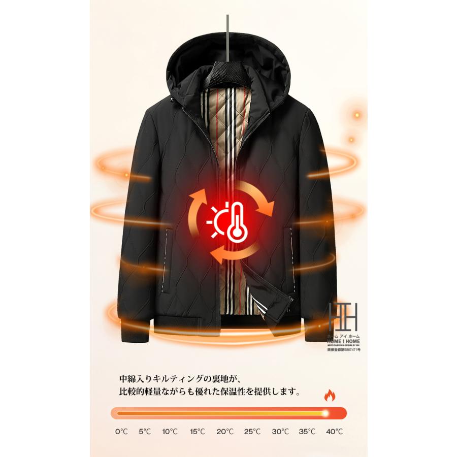 ホームアイホーム 中綿ジャケット メンズ 保温 防寒 中綿入り