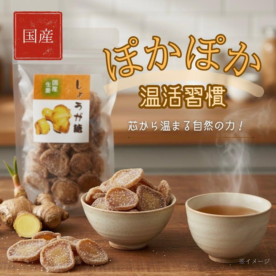 国産生姜使用 しょうが糖 ドライタイプ 43g ピリッと香る生姜の甘味 国産しょうが |  | 03