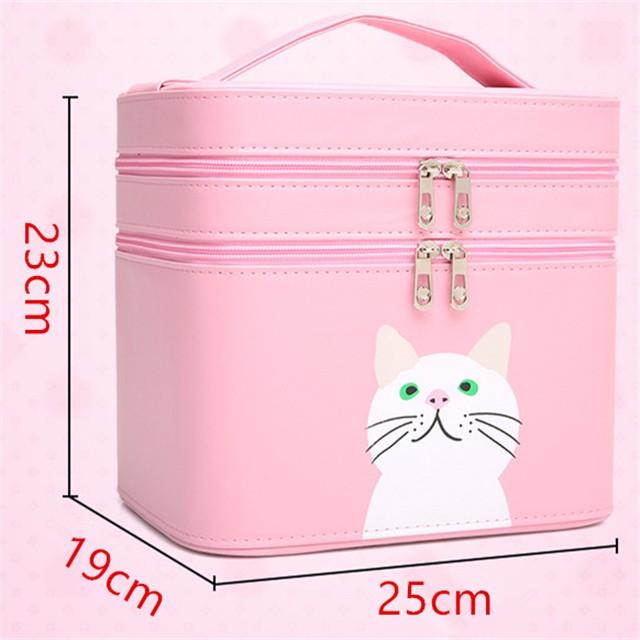 大人気 猫プリント 大容量メイクボックス コスメボックス ネイル プロ 美容 大容量 アクセサリー 収納 化粧品 ジュエリーボックス Bao214 セブンシーズファッション 通販 Yahoo ショッピング