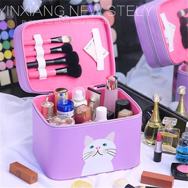 大人気 猫プリント 大容量メイクボックス コスメボックス ネイル プロ 美容 大容量 アクセサリー 収納 化粧品 ジュエリーボックス Bao214 セブンシーズファッション 通販 Yahoo ショッピング