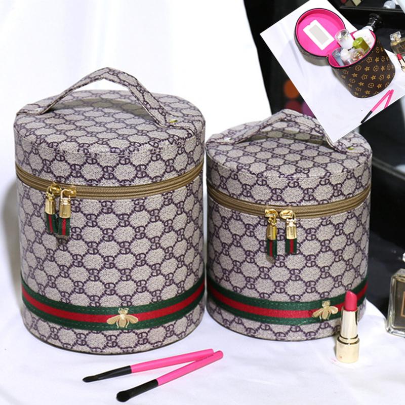 丸型 S Lサイズメイクボックス コスメボックス 鏡付き 雑貨 小物入れ 持ち運び可 ネイル プロ 美容 大容量 アクセサリー 収納 化粧品 Bao543 セブンシーズファッション 通販 Yahoo ショッピング