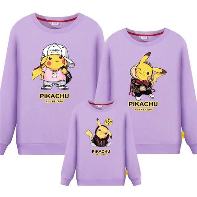 12色 新作 薄手 ピカチュウ プルオーバー プリントスウェット トレーナー トップス カップル 親子服お揃い メンズ レディース キッズ グッズ Couple316 セブンシーズファッション 通販 Yahoo ショッピング