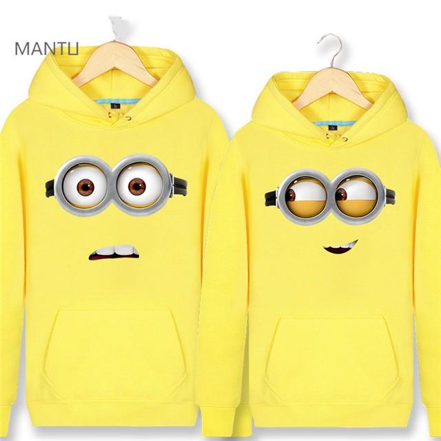 6color ミニオン 怪盗グルーのミニオンズ メンズレディース お揃いカップルペアルックプルオーバー プリントパーカー トップス 長袖 フード付き男女兼用 Couple62 セブンシーズファッション 通販 Yahoo ショッピング