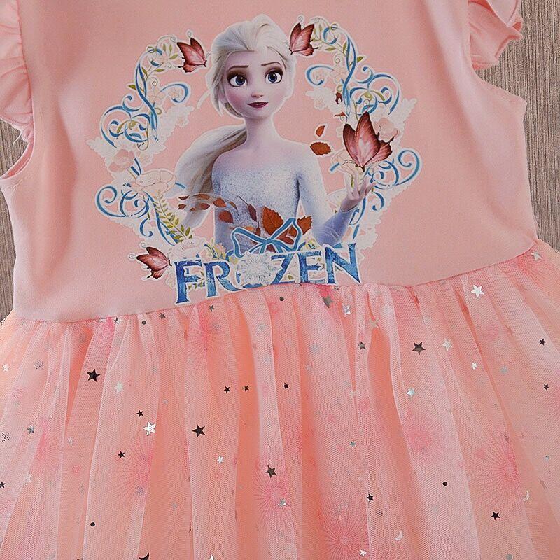 新作 ディズニー アナと雪の女王 エルサ柄ワンピース フレア 半袖 ガールズ 子供服 プリンセス Kids190 セブンシーズファッション 通販 Yahoo ショッピング