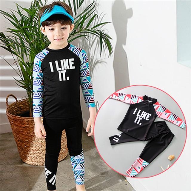 2color 子供用水着 ラッシュガード 長袖 ロングパンツ 2点セット キッズ 女の子 男の子 上下セット Upf 50 日焼け防止 紫外線対策 Mizugi240 セブンシーズファッション 通販 Yahoo ショッピング