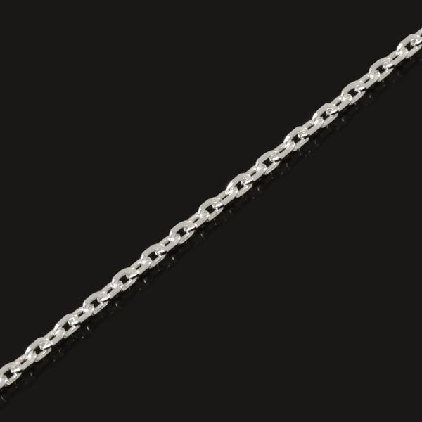 イタリア製 シルバー925 アズキチェーン4面カット幅1.0mm 50cm 3本入り